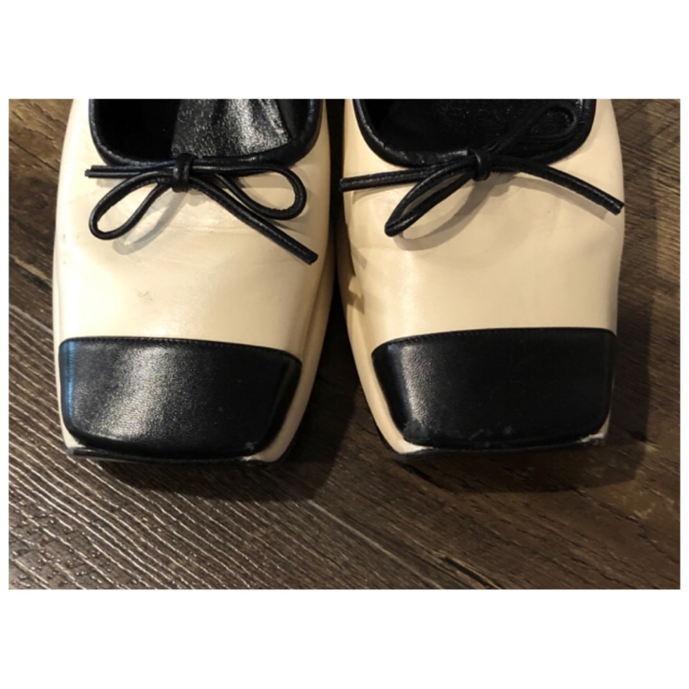 ✨Classic Rare & Hard to find CHANEL Cap Toes Wedge Heels Shoes Loafers - Picture 3 of 11